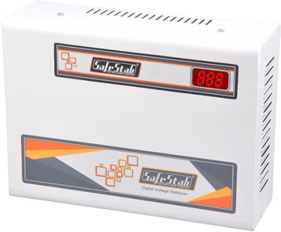 SAFESTAB VST 400D Up to 1.5 Ton Air Conditioner (150V To 270V) Voltage Stabilize | Digital display(White)