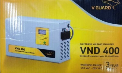 V-Guard VND400 Voltage Stabilizer for 1.5 Tonn AC Voltage Stabilizer(White)
