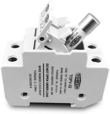 amiciSmart PV Fuse for Solar System Protection DC 1000V (2Pole 20A) Voltage Protector(White)