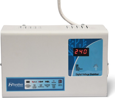 Hypher 4 KVA KAVACH 416 DigitalModel Voltage Stabilizer Used Upto 1.5 Ton AC PowerInput Working Range (150V to 270V) White(White)