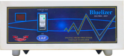 BLUELIZER 6 kva mainline stabilizer WORKING RANGE (50V - 300V) (5000 W ) WITH HIGH / LOW CUT OFF( Ampere Meter)(FULL COPPER BASED COIL)