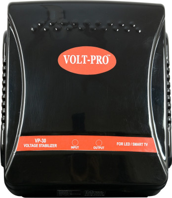 VOLT-Pro VP-30 VOLTAGE STABILIZER FOR LED/SMART TV UP TO 32 INCH(Black)
