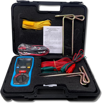 Metravi ERT-1502 Earth Resistance Tester with Testing it and Cables Digital Multimeter(Black 2000 Counts)
