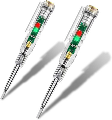 Euclid LED Voltage Test Pen Reliable and Durable-2pc Analog Voltage Tester