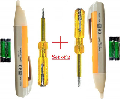 Inditrust 2pc Analog Voltage Tester with 2 pc yellow Analog Voltage Tester