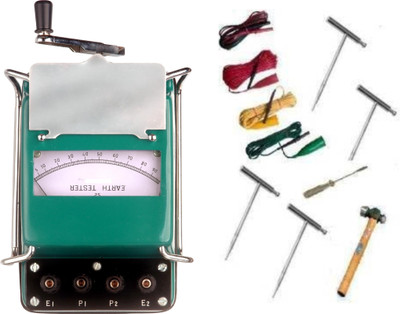 Spaark Spaark 0 to 100 OHMS Analog Earth Tester (Single Range) With KIT Analog Voltage Tester