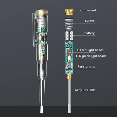 HOME N TECH High-Brightness Intelligent Voltage Tester Pen Vehicle Tool Kit