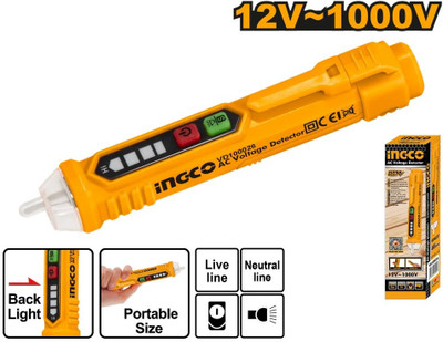 Gilhot Non-Contact AC Power Test Voltage Detector 12V~1000V (VD100026) Digital Voltage Tester
