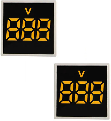 DECENT AIR SYSTEM AD16-22DSV 2Pcs Digital LED Display AC 60-500V Yellow Voltmeter(Digital)