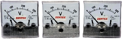 Ambika Sales ZEN111 ZENTEX Set Of 3 Voltmeter(Analog)