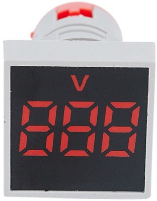 DIVYE Digital AC Voltmeter Indicator - AC 60-500V, LED Display Panel AC (RED Colour) Voltmeter(Digital)
