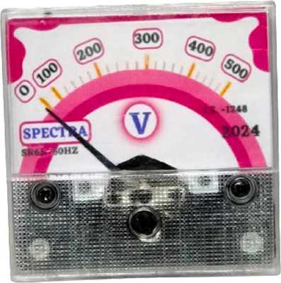 Ambika Sales SPECTRA Square Round 65MM 2.5 INCH Voltmeter(Analog)