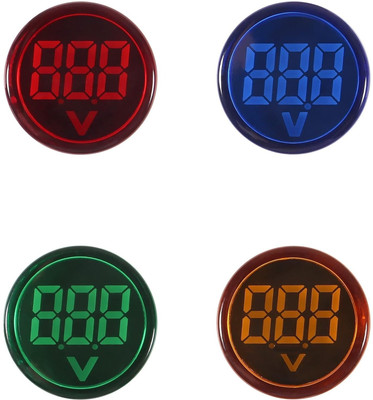 Zenitrain AD16-22DSV LED Voltage Meter 4pcs | 60-500V AC Panel Indicator (Digital) Voltmeter(Digital)