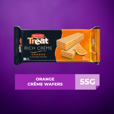 BRITANNIA Treat Rich Creme Orange Wafers(55 g)