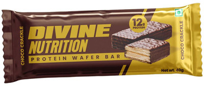 Dn With Divine Nutrition Protein Wafer Bar | Choco Crackle | 12g Protein | Low Calorie, Low Sodium Wafers(6 x 6.67 g)