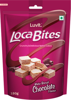LuvIt Loca Bites Wafer Cubes | Crunchy & Delicious Treat | Perfect Anytime Snack | Wafers(150 g)