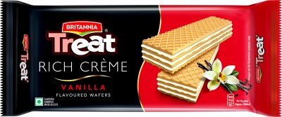 BRITANNIA Treat RICH CREME Vanilla FLAVOURED WAFERS Wafers(55 g)