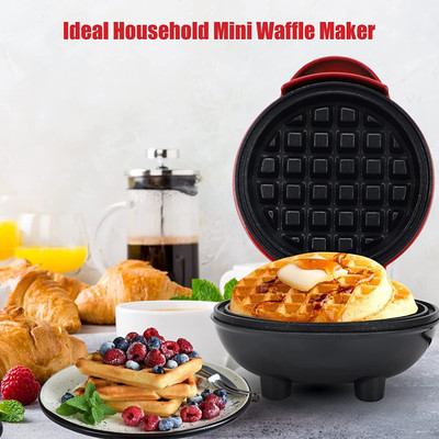 FIVANIO Mini Waffle Maker | Portable Electric Non-Stick Waffle Iron Waffle Maker