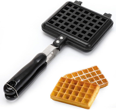 JIGGL Fast Heating Gas Stove Waffle Maker | Die Cast Aluminium Non Stick Pan India Waffle Maker