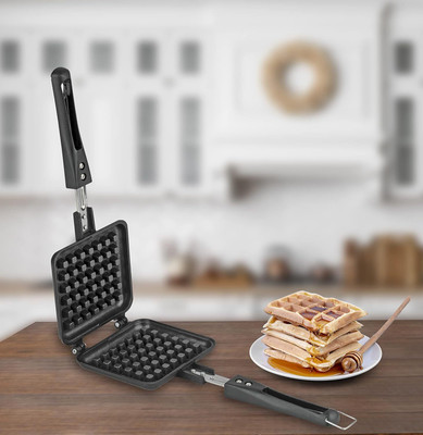 RBGIIT Home Waffle Maker for Gas Stove | Non-Stick Aluminium Pan for Quick Snacks Waffle Maker