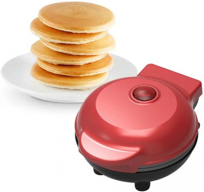 Fitaza Mini Waffle Maker 4 Inch- 350 Watts: Stainless Steel Non-Stick Waffle Maker