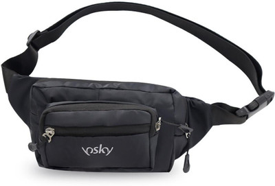 SMART SEWINGERS Polyester Waist Bag Pouch Fanny Pack with Adjustable Belt B01 Waist Bag(Black)