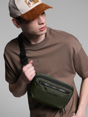 JACK & JONES Casual Solid Chestpack(Green)