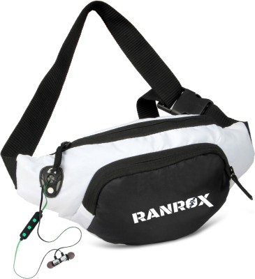 RANROX Waist Bag for Men Women, Stylish Chest Bag Fanny Pouch Bag Belt Sport Bag Waist Bag(Black, White)