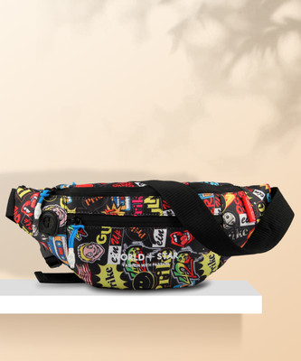 fkhbags printted rock waist bag Elegant Style Travel Pouch Passport Holder with Adjustable Strap(Multicolor)