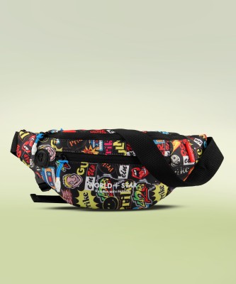 Worldstar printted rock waist bag Fanny Pack for Travel Bags Hiking Trekking printted waist bag(Multicolor)