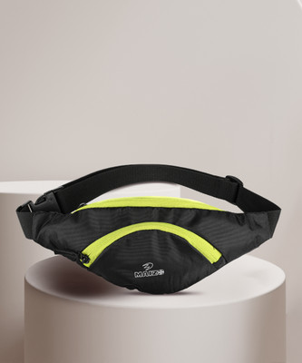 MAIZO Waist Bag / Belt Bag/ Zip Pouch For Men & Women -3 Compartments WAIST BAG(Black)