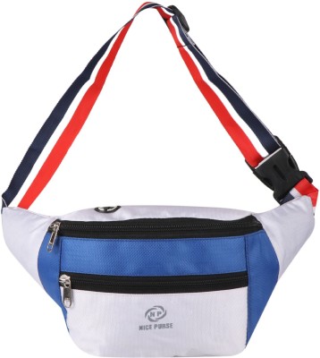 Nice Purse Fancy Light Blue/White Waist Bag,Chest Bag,Fanny Bag,Fanny Pack07 Waist Bag(Blue, White)