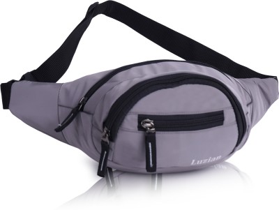 Luzian Casual Design Waterproof Waist Fanny Pack Waist Belt for Travelling Waist Bag Waist bag(Grey)