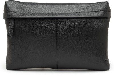 Aquatan Unisex Vegan Leather Hybrid Crossbody Sling and Waist Bag Black Waist Pouch(Black)