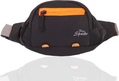 Finespaiky MTRSNG 07 MTRSNG 07 Stylish Real Waist Bag Travel Pouch Passport Holder (Black, Orange)(Black, Orange)