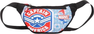 Novex Marvel Original Captain America Polyester Waist Bag with Adjustable Strap / Waist Bag / Waist Pouch for Travel(Blue)