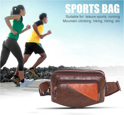 Raylan Waist Bag For Men Pu Leather Waist Bag(Brown, Tan)