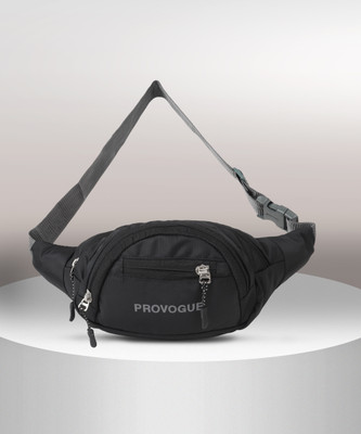 PROVOGUE Waterproof Waist Fanny Pack Waist Belt for Travelling Waist Bag WAIST BAG(Black)