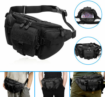 pleasing forest Tactical Fanny Pack Waist Bag Military Hip Belt OutdoorBumbag A20 WAIST BAG(Black)