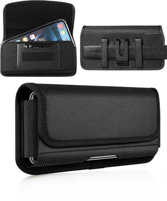 ELEPHANTBOAT Mobile Pouch for Men with Belt Clip, Anti-scratch and Waterproof Phone Waist Bag(Black)