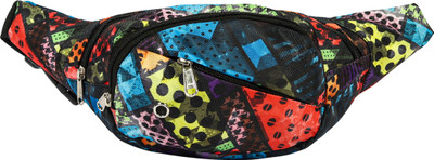 Nice Purse Stylish 4 Zipper Multicolor Dot waist bag07 Waist bag(Multicolor)