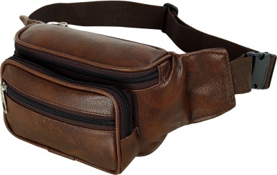 TOPMOON FASHION Outdoor Casual Sports Pockets Cycling Hiking Camping Workout Pouch Waist Pack Waist Bag for Men and Women(Brown)