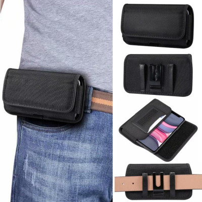 MBVTREADS Mobile BeltPouch Waist Bag for All Mobiles Mobile Belt Pouch Holster with Magnetic Clip Clouser Wasist Bag for All Mobiles(Black)