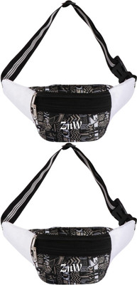 ZnW Stylish new design unique waist bag Waist bag(Black, White, Black, White, Black, White)