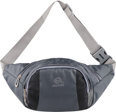 Nice Purse Stylish Chest Crossbody Travel Bags Fanny Pack | Waist Pouch |Bum Bags (W.B-003) Waist bag(Grey, Black)
