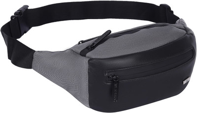 WILDHORN High Quality Waist Bags for Men Women Waist Bag(Grey, Black)