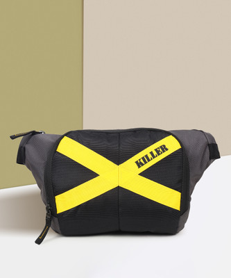 KILLER |STREET SMART_0514|WAIST BAG|SIDE BAG|TRAVEL POUCH|FANNYPACK|CROSS BODY BAG WAIST BAG(Black)