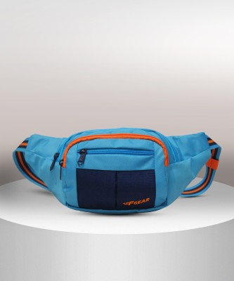 F GEAR Lattitude Logo Blue Navy Orange Adjustable Strap Waist Bag(Blue)