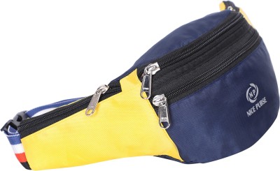 Nice Purse WAIST BAG39 WAIST BAG(Blue, Yellow)