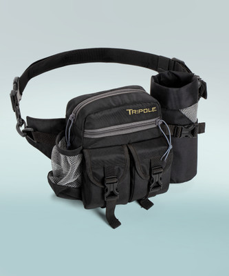 Tripole Waist Pouch and Sling Bag Waist Pouch and Sling Bag(Black)